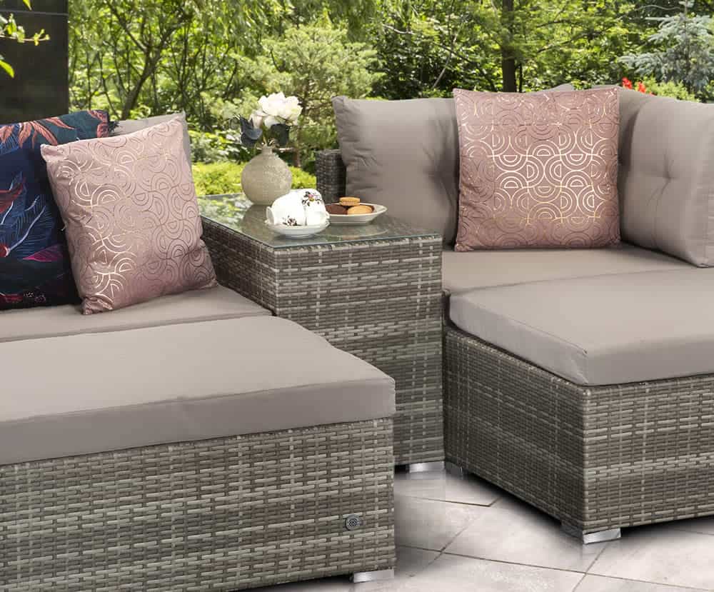 Signature Weave Harper Grey Weave Stackable Garden Sofa Set