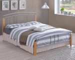 Time Living Tetras silver metal bed frame