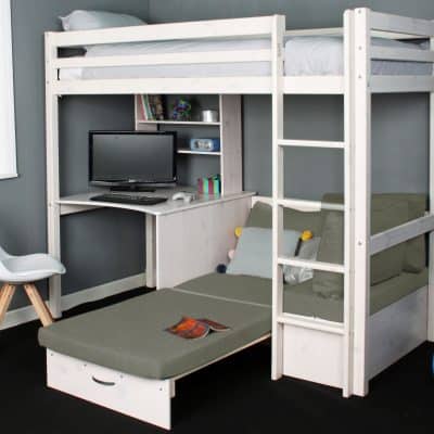 Thuka Hit 9 high sleeper bed with grey chair bed