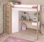 Parisot Greyson High Sleeper Bed Oak White The Home and Office Stores