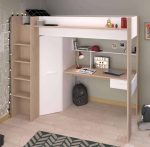 Parisot Greyson High Sleeper Bed Oak White The Home and Office Stores