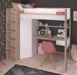 Parisot Greyson High Sleeper Bed Oak White The Home and Office Stores