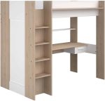 Parisot Greyson High Sleeper Bed Oak White The Home and Office Stores