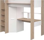 Parisot Greyson High Sleeper Bed Oak White The Home and Office Stores