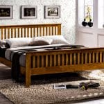 Time Living Turin Wooden Bed Honey Oak