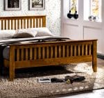 Time Living Turin Wooden Bed Honey Oak The Home and Office Stores