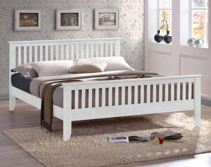 Time Living Turin Wooden Bed White The Home and Office Stores