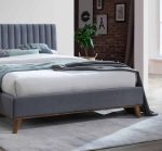 Time Living Albany Dark Grey Fabric Bed The Home and Office Stores