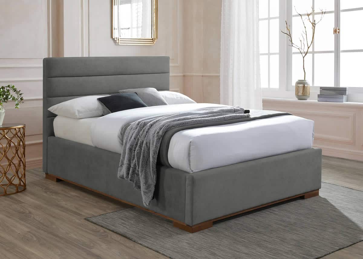 Fabric bed online ottoman