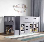 Flair Furnishings Charlie Mid Sleeper Bed Set Grey The Home and Office Stores