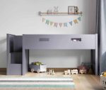 Flair Furnishings Charlie Mid Sleeper Bed Set Grey The Home and Office Stores