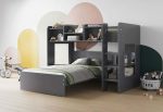 Flair Furnishings Wizard L Shaped Triple Bunk Bed Grey The Home and Office Stores 4