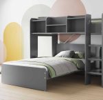 Flair Furnishings Wizard L Shaped Triple Bunk Bed Grey The Home and Office Stores 5