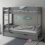 Kids Avenue Estella Grey Bunk Bed 1 with Storage Drawer