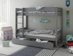 Kids Avenue Estella Grey Bunk Bed 1 with Storage Drawer The Home and Office Stores