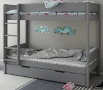 Kids Avenue Estella Grey Bunk Bed 1 with Storage Drawer The Home and Office Stores