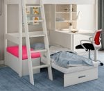 Kids Avenue Estella White High Sleeper Bed 3 with Desk & Pink Futon The Home and Office Stores