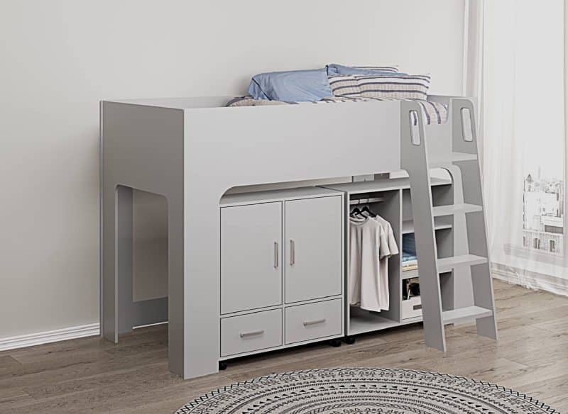 Flintshire Furniture Eden grey mid sleeper bed