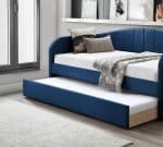 Flintshire Furniture Fabric Day Bed Blue The Home and Office Stores