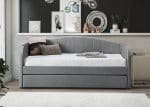 Flintshire Furniture Fabric Day Bed Grey The Home and Office Stores