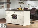 Baumhaus Cream Kitchen Island With Black Granite Worktop The Home and Office Stores