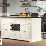 Baumhaus Cream Kitchen Island With Black Granite Worktop