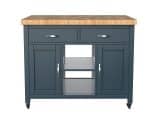 Baumhaus Kitchen Island Blue With Butchers Block The Home and Office Stores