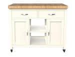 Baumhaus Kitchen Island Cream With Butchers Block The Home and Office Stores 5