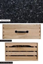 Baumhaus Kitchen Island Oak Three Drawer With Black Granite Top The Home and Office Stores 4