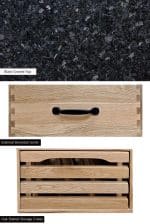 Baumhaus Kitchen Island Oak Two Drawer With Black Granite Top The Home and Office Stores 4