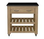 Baumhaus Kitchen Island Oak Two Drawer With Black Granite Top The Home and Office Stores 5