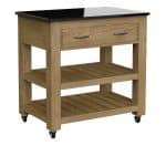 Baumhaus Kitchen Island Oak Two Drawer With Black Granite Top The Home and Office Stores 6