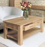 Baumhaus Mobel Oak Four Drawer Coffee Table The Home and Office Stores 5