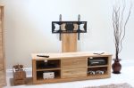 Baumhaus Mobel Oak Mounted Widescreen Television Cabinet The Home and Office Stores 6
