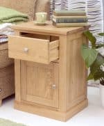 Baumhaus Mobel Oak One Door one Drawer Lamp Table The Home and Office Stores 5