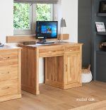 Baumhaus Mobel Oak Single Pedestal Computer Desk The Home and Office Stores 4