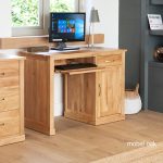 Baumhaus Mobel Oak Single Pedestal Computer Desk