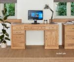 Baumhaus Mobel Oak Twin Pedestal Computer Desk The Home and Office Stores 4