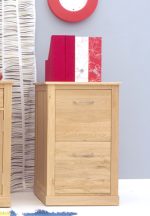 Baumhaus Mobel Oak Two Drawer Filing Cabinet The Home and Office Stores 7