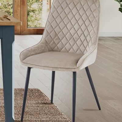 Baumhaus Signature Blue Dining Chair Mink Pack Of Two