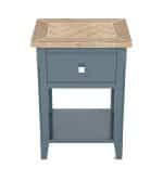 Baumhaus Signature Blue One Drawer Lamp Table The Home and Office Stores