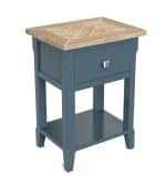 Baumhaus Signature Blue One Drawer Lamp Table The Home and Office Stores