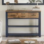 Baumhaus Splash of Blue Low Bookcase Console Table