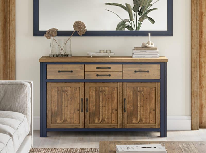 Baumhaus Splash of Blue Sideboard 3 Door 4 Drawer