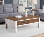 Baumhaus Splash of White Coffee Table With Four Drawers The Home and Office Stores