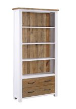 Baumhaus Splash of White Large Open Bookcase With 4 Drawers The Home and Office Stores 6