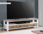 Baumhaus Splash of White Large Widescreen Television Cabinet