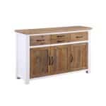 Baumhaus Splash of White Sideboard 3 Door 4 Drawer The Home and Office Stores