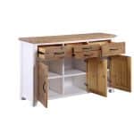 Baumhaus Splash of White Sideboard 3 Door 4 Drawer The Home and Office Stores