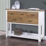 Baumhaus Splash of White Sideboard Console Table